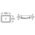 Умывальник Roca Inspira Square Onyx (327530640)