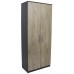 Dulap Andra 80x45x190 Dark Gray/Canyon Oak