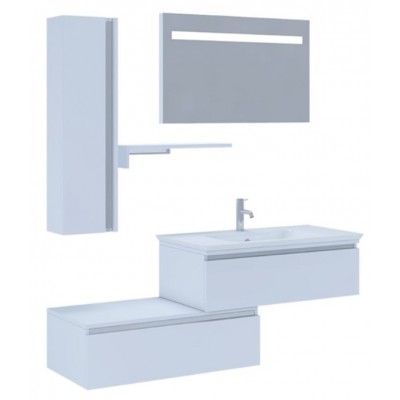 Set mobilier baie Nplus Toledo 160 White