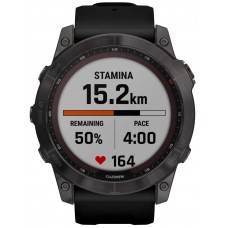 Smartwatch Garmin fēnix 7X Sapphire Solar Carbon Gray with Black Band (010-02541-11)