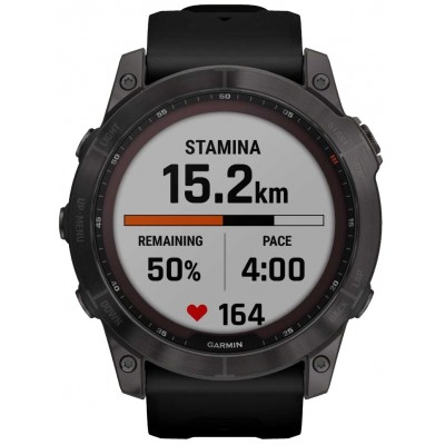 Smartwatch Garmin fēnix 7X Sapphire Solar Carbon Gray with Black Band (010-02541-11)