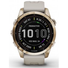 Smartwatch Garmin fēnix 7S Sapphire Solar Cream Gold with Light Sand Band (010-02539-21)