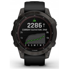 Smartwatch Garmin fēnix 7 Sapphire Solar Carbon Gray with Black Band (010-02540-21)