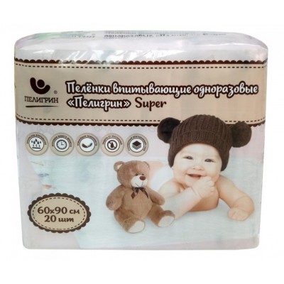 Пелёнки Пелигрин Super 60х90 20pcs (569734)