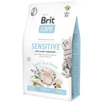 Hrană uscată pentru pisici Brit Care Grain Free Sensitive Food Allergy Management Insect & Fresh Herring 7kg