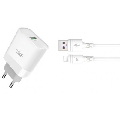 Зарядное устройство XO Wall Charger 1USB L63 White