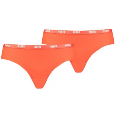 Женские трусы Puma Women Microfiber Brazilian 2P Pack Grenadine L