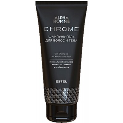 Шампунь-гель для волос и тела Estel Alpha Homme Chrome 200ml