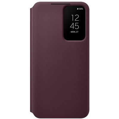 Husa de protecție Samsung Smart Clear View Cover Galaxy S22 Burgundy