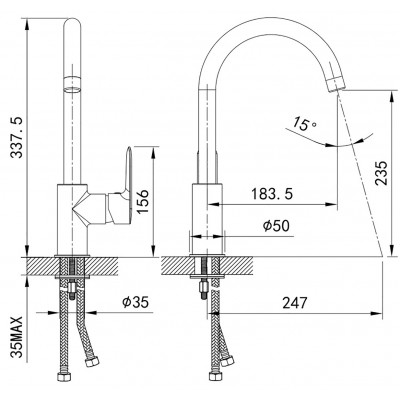 Baterie bucătărie IDDIS CU4SBJ0I05