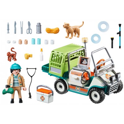 Машина Playmobil Family Fun: Zoo Vet with Medical Cart (70346)