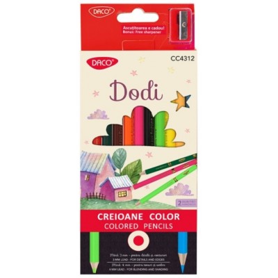 Creioane colorate Daco 12pcs (CC4312)