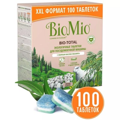 Detergent pentru mașine de spălat vase BioMio Bio-Total 100buc