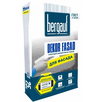 Ghips Bergauf Dekor Fasad Grey 25kg