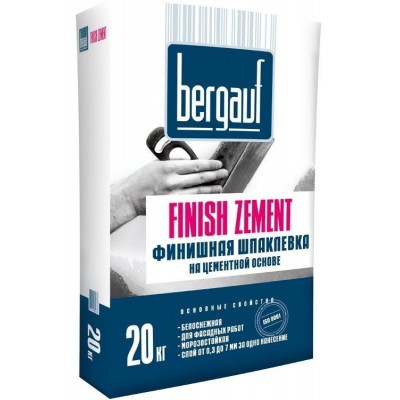 Шпаклёвка Bergauf Finish Zement 20kg