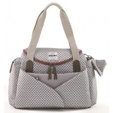 Geanta pentru mama Beaba Sydney II Play Print Grey\Coral (940213)