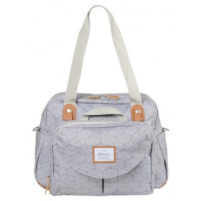 Geanta pentru mama Beaba Geneva II Tiny Clouds Grey (940258)