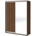 Шкаф-купе Fabrik Home 1600 1 зеркало Орех Темный 216x160x60cm
