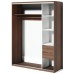 Шкаф-купе Fabrik Home 1600 1 зеркало Орех Темный 216x160x60cm