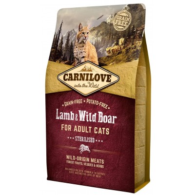 Сухой корм для кошек Carnilove Adult Cats Sterilised Lamb & Wild Boar 2kg