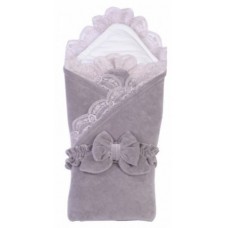 Plic pentru bebeluși Veres Velour Lace Taup Grey (125.06.04)