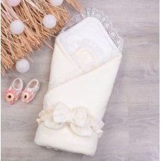 Plic pentru bebeluși Veres Velour Lace Milk (125.06.03)