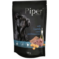 Hrană umedă pentru câini Dolina Noteci Piper Lamb Carrot & Brown Rice 10x500g