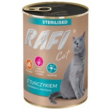 Hrană umedă pentru pisici Dolina Noteci Rafi Sterilized Tuna 12x400g