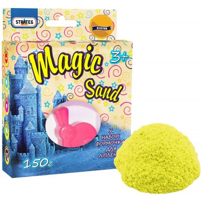 Пластилин Strateg Magic Sand Yellow (39306)