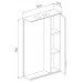 Шкаф с зеркалом Bayro Allure 550x750 R White (104833)