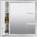 Dulap cu oglindă Bayro Deco One 860x750 L White (105025)