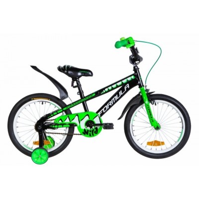 Детский велосипед Formula Wild 18 Black/Green/White