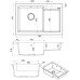 Кухонная мойка Fabiano Cubix 79x51K Antracit