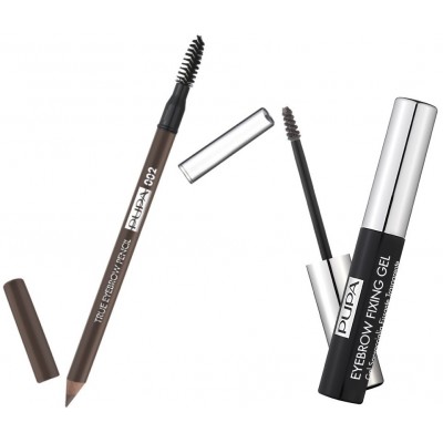 Набор декоративной косметики Pupa True Eyebrow Pencil 002 & Eyebrow Fixing Gel