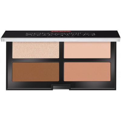 Пудра для лица Pupa Contouring & Strobing Powder Palette 002 Medium Skin
