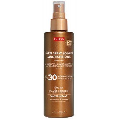 Солнцезащитный крем масло лосьон Pupa Multifunction Sunscreen Milk Spray SPF30 200ml