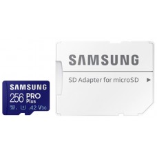 Сard de memorie Samsung Micro SD PRO Plus 256Gb Class 10 UHS-I U3 + SD adapter (MB-MD256KA)