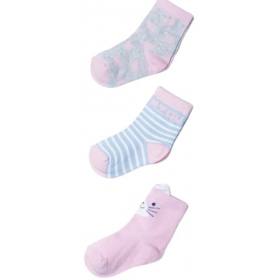 Детские носки 5.10.15 3V4203 Pink/Grey 27-29 3pcs