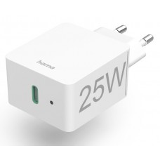 Зарядное устройство Hama Power Delivery (PD) / Qualcomm 25 Watt White (188355)