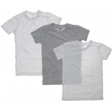 Tricou pentru copii Panço 9935803196 White/Grey 110cm 3pcs