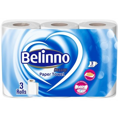 Бумажные полотенца Belinno Deluxe Paper Towel 3 rolls