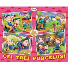 Puzzle Dorința 4in1 Cei trei purcelusi