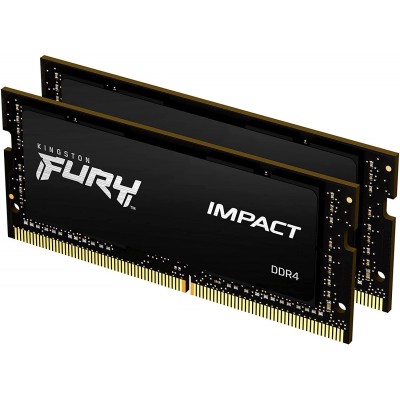 Оперативная память Kingston Fury Impact 32Gb DDR4-3200MHz SODIMM Kit (KF432S20IBK2/32)