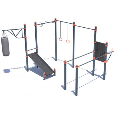 Aparat fitness exterior PlayPark Barele-ABS-Box C-007