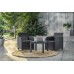 Set mobila de grădină Keter Rosalie Balcony Set Graphite/Gray (249588)