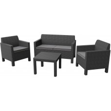 Set mobila de grădină Keter Orlando Set Graphite/Gray (226515)