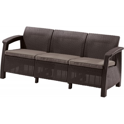 Canapea Keter Corfu Love Seat Max Brown/Beige (223207)