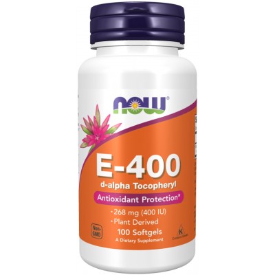 Vitamine NOW E-400 D-Alpha Tocopheryl 100cap