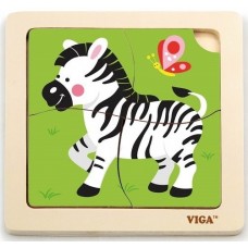 Puzzle Viga 4 Zebra (51317)