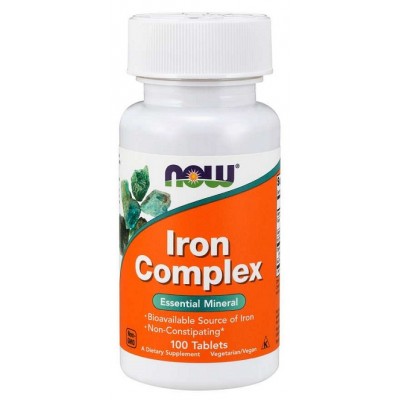 Vitamine NOW Iron Complex 100tab